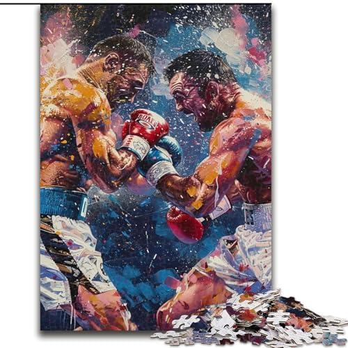 Puzzles für Teenager, 1000-teiliges Puzzle Boxer, Stressabbau-Spielzeug, einzigartige Geburtstags- und Geschenkideen für Kinder ab 14 Jahren (Größe 50x75cm) von LYXIANY