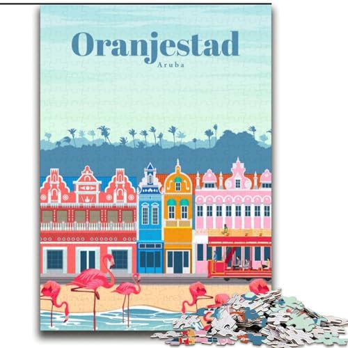 Puzzles für Teenager, 1000-teiliges Puzzle Reise nach Aruba, anspruchsvolles Spiel und Familienspiel, Wichtelgeschenke (38x52cm),1000 Teile von LYXIANY