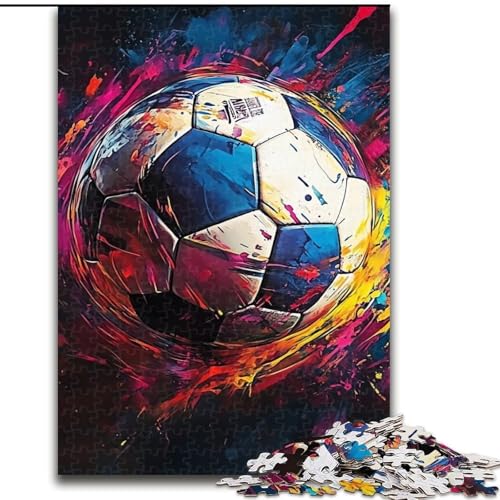 Puzzles für Teenager, Graffiti-Fußball, Spielzeug, Lernspiele, Stressabbau, Stärkung der Liebe zwischen Paaren (Größe 26x38cm) von LYXIANY