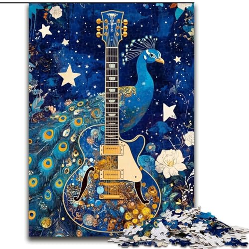 Puzzles für Teenager, Kunstgitarre, Familienunterhaltungsspielzeug, Lernspiel für Geburtstag, Weihnachten, für Kinder ab 14 Jahren (Größe 26x38cm) von LYXIANY