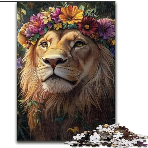 Puzzles für Teenager, Löwenkunst, geeignet für Personen ab 14 Jahren, Lernspiele, Wichtelgeschenke (Größe 26x38cm) von LYXIANY