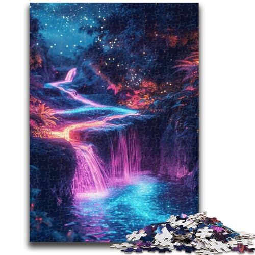 Puzzles für Teenager, Neon-Wasserfall, Herausforderung für die Gehirnintelligenz, süchtig machendes Spielzeug, Geburtstagsgeschenk, Geschenke, Wandkunst, 38x26cm Puzzles für Teenager, Neon-Wasserfall, Herausforderung für die Gehirnintelligenz, süchtig machendes Spielzeug, Geburtstagsgeschenk, Geschenke, Wandkunst, 38x26cm von LYXIANY