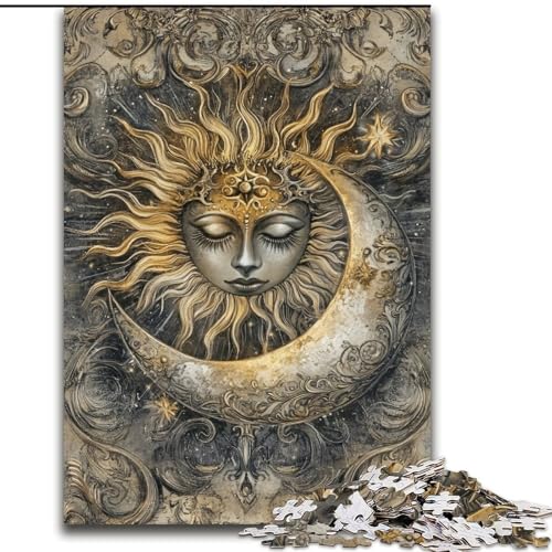 Puzzles für Teenager, Sonne und Mond, Familienunterhaltungsspielzeug, Lernspiel für Geburtstag, Weihnachten, für Kinder ab 14 Jahren (Größe 50x75cm) von LYXIANY