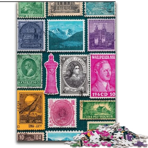 Puzzles für Teenager, Stempelcollage, Familienunterhaltungsspielzeug, ganze Familie, ab 14 Jahren (Größe 26x38cm) von LYXIANY