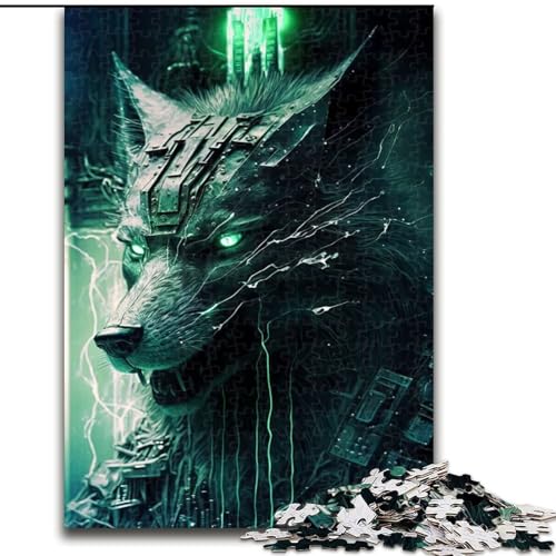 Puzzles für Teenager Wolf Cyber, Geeignet für Personen ab 14 Jahren Lernspiele Wichtelgeschenke (Größe 50x75cm) von LYXIANY