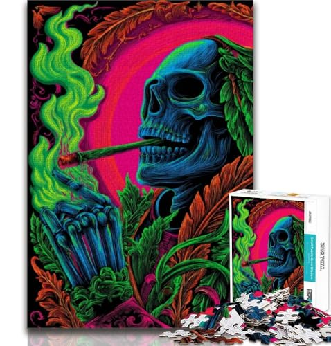 Rauchschädel-Puzzle, 1000 Teile, für Erwachsene und Jugendliche, Quizspiel, Wanddekoration, einzigartige Geburtstags, 50x75cm Rauchschädel-Puzzle, 1000 Teile, für Erwachsene und Jugendliche, Quizspiel, Wanddekoration, einzigartige Geburtstags, 50x75cm von LYXIANY