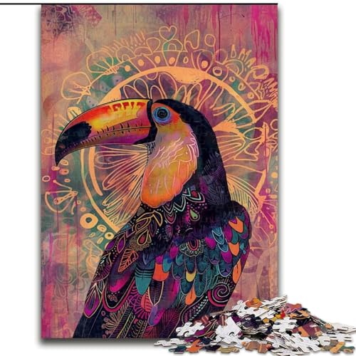 Regenwald-Papagei-Puzzle 1000 Teile für Erwachsene, Lernspiele, Heimdekoration, Geburtstagsgeschenk, Geschenke, Wandkunst (50x75cm) von LYXIANY