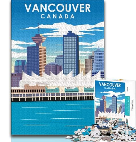 Reise-Puzzle mit 1000 Teilen für Teenager, Vancouver, Kanada, als Geschenk, anspruchsvolles Spiel und Familienspiel, Wanddekoration, einzigartige Geburtstags, 50x75cm Reise-Puzzle mit 1000 Teilen für Teenager, Vancouver, Kanada, als Geschenk, anspruchsvolles Spiel und Familienspiel, Wanddekoration, einzigartige Geburtstags, 50x75cm von LYXIANY