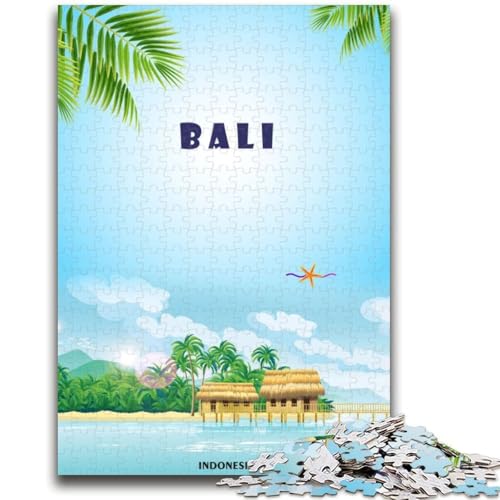Reise nach Bali, Indonesien, Puzzle für Teenager, 1000 Teile, für Alter 14+, lustige Spiele, lustige Aktivitäten zu Hause, Geburtstagsgeschenke, Reisegeschenke, 1000 Stück (26x38cm) von LYXIANY