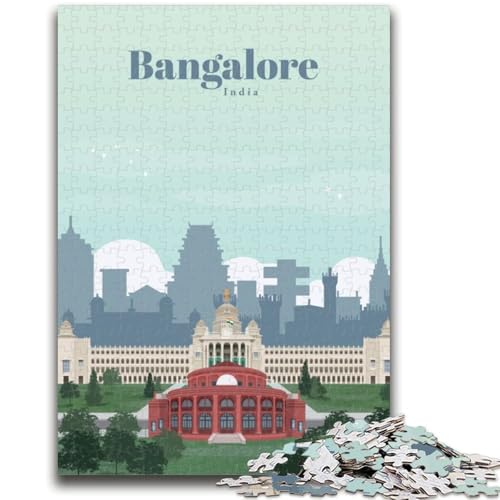 Reise nach Bangalore, Puzzle für Erwachsene, 1000 Teile, anspruchsvolles Spiel und Lernspiel für die ganze Familie zum Geburtstag, Weihnachten, 1000 Teile (26x38cm) von LYXIANY