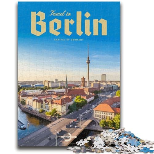 Reise nach Berlin, Puzzle für Erwachsene, 1000 Puzzleteile, anspruchsvolles Spiel, ganze Familie, 1000 Teile (50x75cm) von LYXIANY