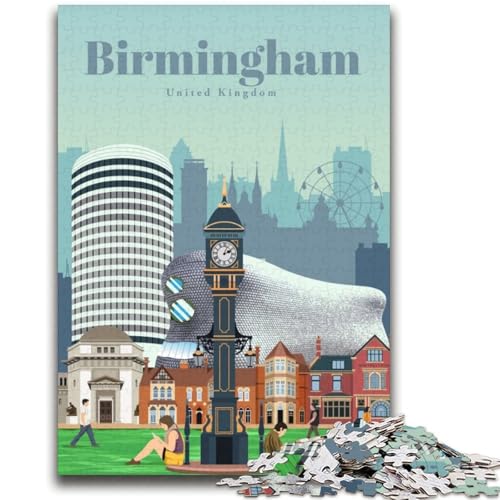 Reise nach Birmingham, Puzzle für Erwachsene, 1000 Teile, anspruchsvolles Spiel und Lernspiel für die ganze Familie zum Geburtstag, Weihnachten, 2000 Teile (70x100cm) von LYXIANY