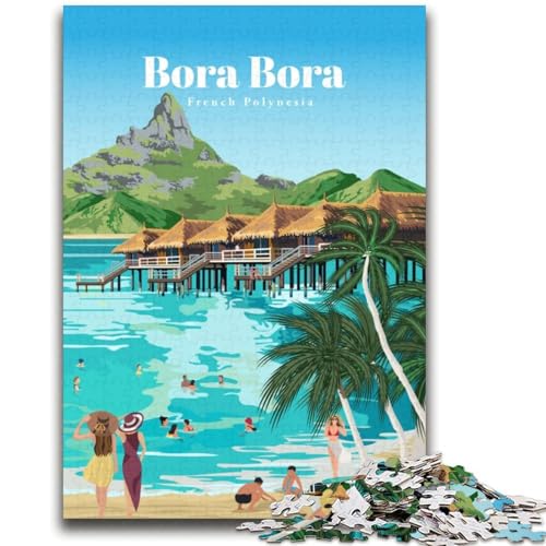 Reise nach Bora Bora, 1000-teiliges Puzzle für Erwachsene und Jugendliche, anspruchsvolles Spiel und Lernspiel für die ganze Familie zum Geburtstag, Weihnachten, 2000 Teile (70x100cm) von LYXIANY