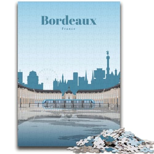 Reise nach Bordeaux, Puzzles für Teenager, 1000 Teile, anspruchsvolles Spiel und Familienspiel, Eltern-Kind-Interaktion, 2000 Teile (70x100cm) von LYXIANY