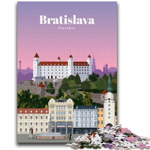 Reise nach Bratislava, 1000-teiliges Puzzle für Erwachsene und Jugendliche, anspruchsvolles Spiel und Lernspiel für die ganze Familie zum Geburtstag, Weihnachten, 1000 Teile (50x75cm) von LYXIANY