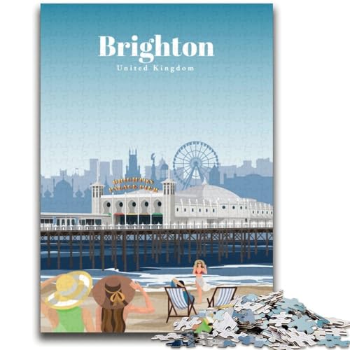 Reise nach Brighton Puzzle für Teenager ab 14 Jahren, Spiel, Wanddekoration, einzigartige Geschenke zum Geburtstag und zu Weihnachten, 2000 Teile (70x100cm) von LYXIANY