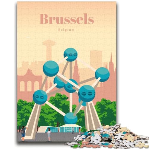 Reise nach Brüssel, Puzzle für Teenager, 1000 Puzzleteile, für Kinder ab 14 Jahren, lustige Spiele, lustige Aktivitäten zu Hause, Geburtstagsgeschenke, Reisegeschenke, 2000 Teile (70x100cm) von LYXIANY