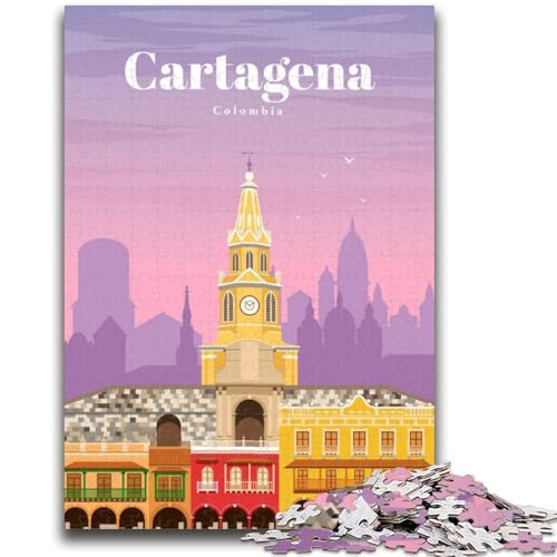 Reise nach Cartagena, Puzzle für Teenager, 1000 Teile, für Kinder ab 14 Jahren, lustige Spiele, lustige Aktivitäten zu Hause, Geburtstagsgeschenke, Reisegeschenke, 1000 Teile (50x75cm) von LYXIANY