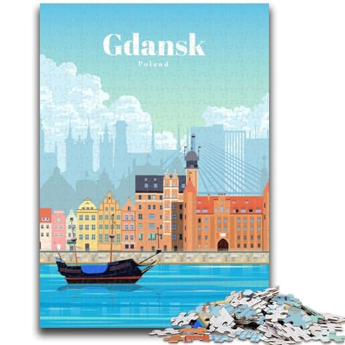 Reise nach Danzig, Puzzle für Erwachsene, 1000 Teile, anspruchsvolles Spiel und Familienspiel, ganze Familie (50x75cm) von LYXIANY