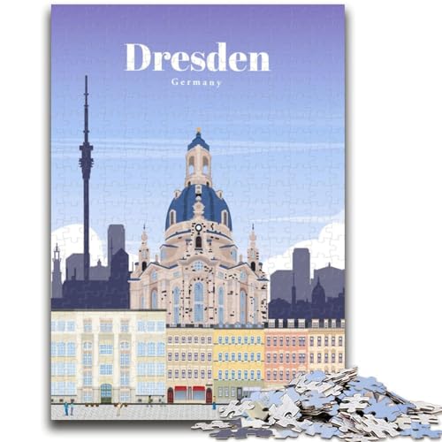 Reise nach Dresden, 1000-teiliges Puzzle für Erwachsene und Jugendliche, anspruchsvolles Spiel und Lernspiel für die ganze Familie zum Geburtstag, Weihnachten, 1000 Teile (50x75cm) von LYXIANY