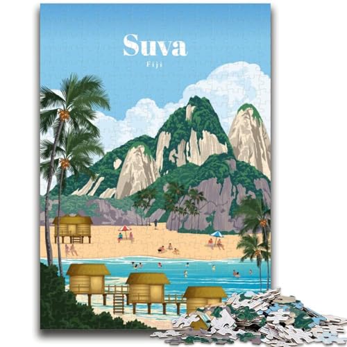 Reise nach Fidschi, 1000-teiliges Puzzle für Jugendliche und Erwachsene, anspruchsvolles Spiel und Familienspiel, Eltern-Kind-Interaktion, 1000 Teile (50x75cm) von LYXIANY