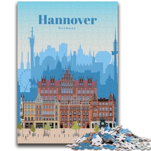 Reise nach Hannover, 1000-teiliges Puzzle für Erwachsene und Jugendliche, lustige Spiele, Wanddekoration, einzigartige Geburtstags, 1000 Teile (50x75cm) von LYXIANY