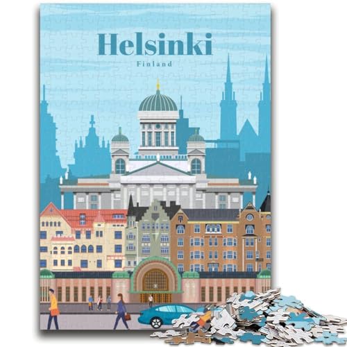 Reise nach Helsinki, Puzzle für Erwachsene, 1000 Teile, anspruchsvolles Spiel und Lernspiel für die ganze Familie zum Geburtstag, Weihnachten, 1000 Teile (26x38cm) von LYXIANY