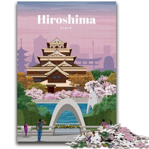 Reise nach Hiroshima, 1000-teiliges Puzzle für Erwachsene und Jugendliche, lustige Spiele, jedes Teil ist einzigartig – anspruchsvolles Familienspiel (38x26cm) von LYXIANY