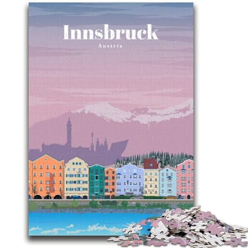 Reise nach Innsbruck, Puzzle für Teenager, anspruchsvolles Spiel und Familienspiel, Künstlersammlung, bildende Kunst für Kinder ab 14 Jahren, 1000 Teile (26x38cm) von LYXIANY