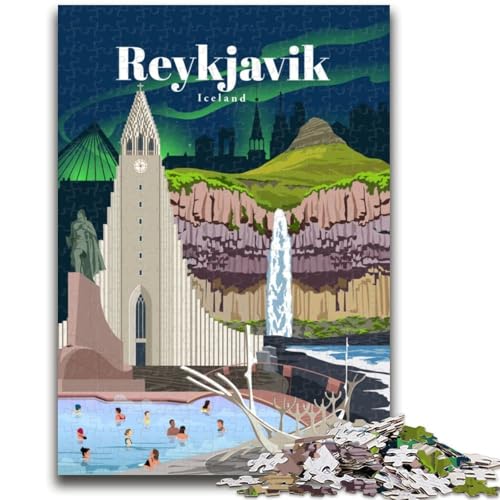Reise nach Island, Puzzle 1000 Teile für Erwachsene, anspruchsvolles Spiel, Geschenke für die ganze Familie, 1000 Teile (50x75cm) von LYXIANY