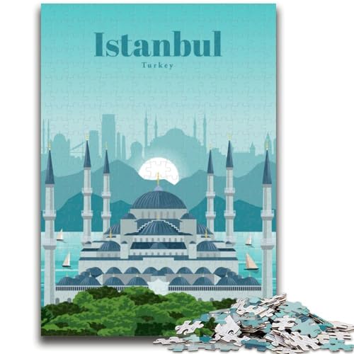 Reise nach Istanbul, 1000-teiliges Puzzle für Erwachsene, Geschenke, anspruchsvolles Spiel und Familienspiel, Eltern-Kind-Interaktion, 1000 Teile (26x38cm) von LYXIANY