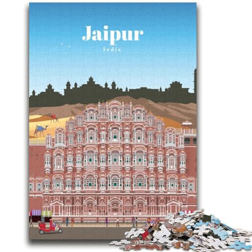 Reise nach Jaipur, Puzzles für Teenager, 1000 Teile, anspruchsvolles Spiel und Familienspiel, Eltern-Kind-Interaktion, 2000 Teile (70x100cm) von LYXIANY