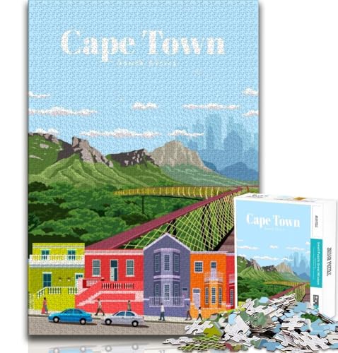 Reise nach Kapstadt, 1000-teiliges Puzzle für Erwachsene, anspruchsvolles Spiel, Geschenke für die ganze Familie, 38x26cm von LYXIANY