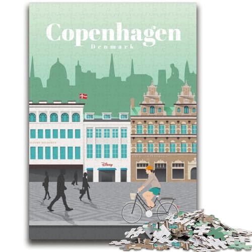 Reise nach Kopenhagen, 1000-teiliges Puzzle für Erwachsene und Jugendliche, anspruchsvolles Spiel und Lernspiel für die ganze Familie zum Geburtstag, Weihnachten, 2000 Teile (70x100cm) von LYXIANY
