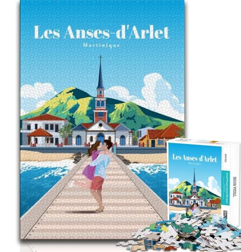 Reise nach Les Anses DArlet Puzzles 1000 Teile für Erwachsene, anspruchsvoll zu vervollständigen, Aber lustig und humorvoll, einzigartige Heimdekoration und Geschenke, 50x75cm Reise nach Les Anses DArlet Puzzles 1000 Teile für Erwachsene, anspruchsvoll zu vervollständigen, Aber lustig und humorvoll, einzigartige Heimdekoration und Geschenke, 50x75cm von LYXIANY