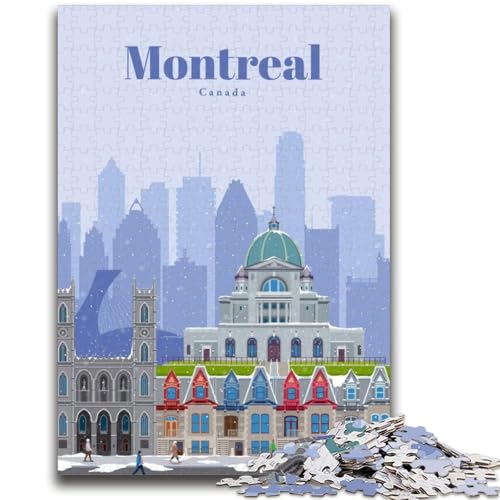 Reise nach Montreal, 1000-teiliges Puzzle für Jugendliche und Erwachsene, anspruchsvolles Spiel und Familienspiel, Eltern-Kind-Interaktion, 1000 Teile (50x75cm) von LYXIANY