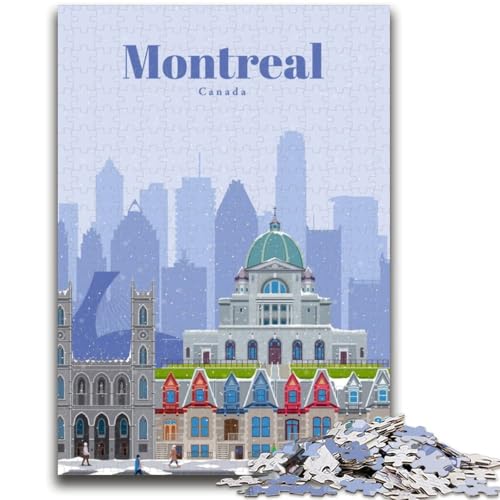 Reise nach Montreal, Puzzle für Erwachsene, 1000 Teile, anspruchsvolles Spiel und Lernspiel für die ganze Familie zum Geburtstag, Weihnachten, 1000 Teile (26x38cm) von LYXIANY