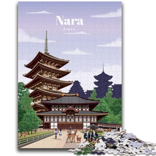 Reise nach Nara, 1000-teiliges Puzzle für Erwachsene, Geschenke, anspruchsvolles Spiel und Familienspiel, Eltern-Kind-Interaktion, 1000 Teile (26x38cm) von LYXIANY