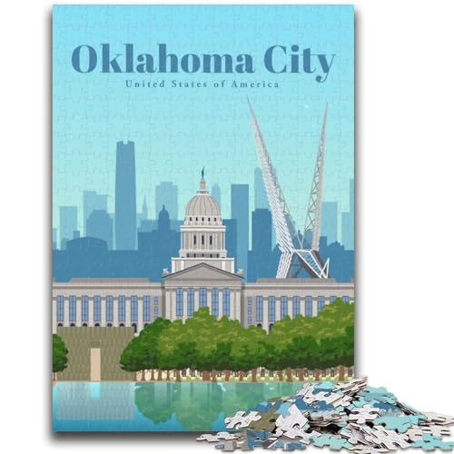 Reise nach Oklahoma City, Puzzle für Erwachsene und Teenager, anspruchsvolles Spiel und Familienspiel, ganze Familie (50x75cm) von LYXIANY