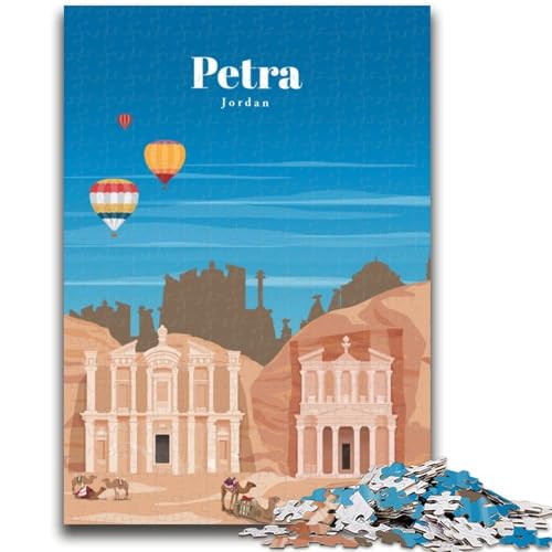 Reise nach Petra, 1000-teiliges Puzzle für Erwachsene und Jugendliche, lustige Spiele, Wanddekoration, einzigartige Geburtstags, 1000 Teile (50x75cm) von LYXIANY