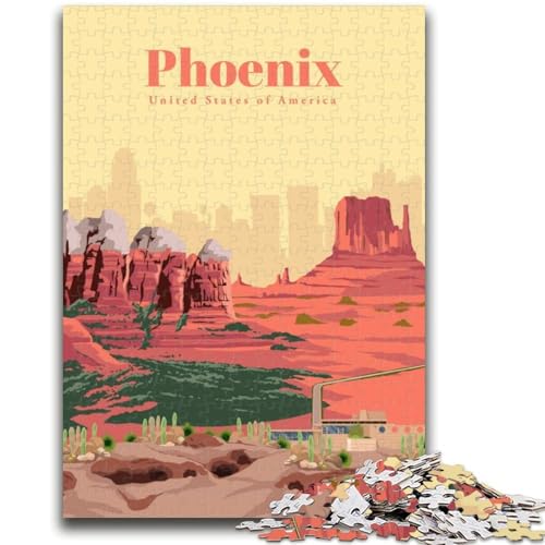 Reise nach Phoenix Puzzle für Erwachsene, 1000 Teile, anspruchsvolles Spiel und Familienspiel, ganze Familie (38x26cm) von LYXIANY