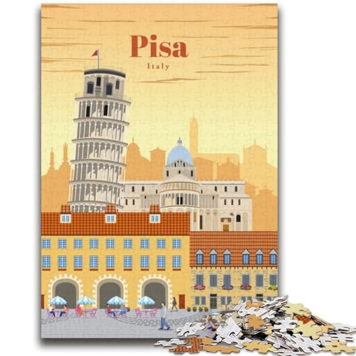 Reise nach Pisa, Puzzle für Teenager, 1000 Puzzleteile, für Kinder ab 14 Jahren, lustige Spiele, lustige Aktivitäten zu Hause, Geburtstagsgeschenke, Reisegeschenke, 2000 Teile (70x100cm) von LYXIANY