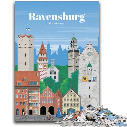 Reise nach Ravensburg, Puzzles für Teenager, 1000 Teile, anspruchsvolles Spiel und Familienspiel, Eltern-Kind-Interaktion, 1000 Teile (26x38cm) von LYXIANY