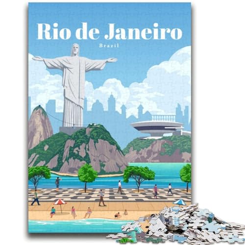 Reise nach Rio De Janeiro, 1000-teiliges Puzzle für Erwachsene und Jugendliche, lustige Spiele, Wanddekoration, einzigartige Geburtstags, 2000 Teile (70x100cm) von LYXIANY