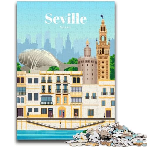 Reise nach Sevilla, 1000-teiliges Puzzle für Erwachsene und Jugendliche, anspruchsvolles Spiel und Lernspiel für die ganze Familie zum Geburtstag, Weihnachten, 1000 Teile (50x75cm) von LYXIANY