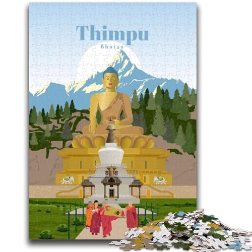 Reise nach Thimpu, 1000-teiliges Puzzle für Jugendliche und Erwachsene, anspruchsvolles Spiel und Familienspiel, Eltern-Kind-Interaktion, 1000 Teile (50x75cm) von LYXIANY