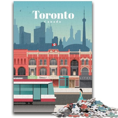 Reise nach Toronto, Puzzle für Teenager ab 14 Jahren, Spiel, Wanddekoration, einzigartige Geschenke zum Geburtstag und zu Weihnachten, 1000 Teile (26x38cm) von LYXIANY