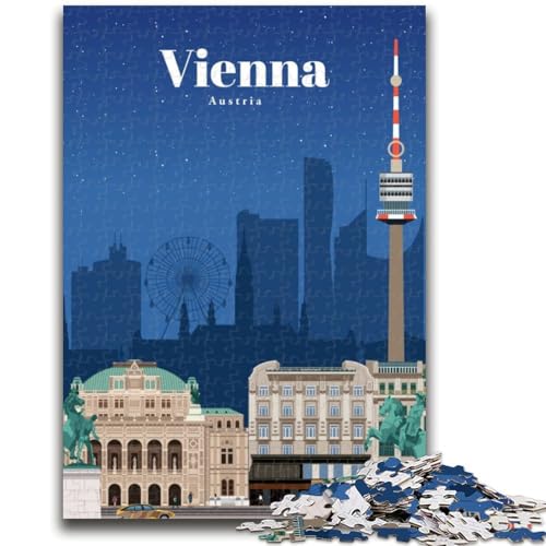 Reise nach Wien, Puzzle für Erwachsene, 1000 Puzzleteile, anspruchsvolles Spiel, ganze Familie, 1000 Teile (26x38cm) von LYXIANY