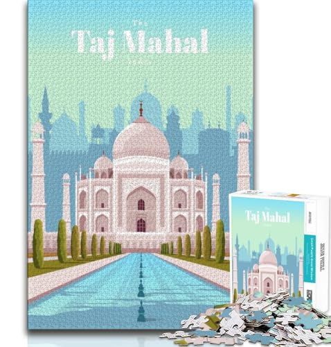 Reise zum Taj Mahal, Puzzle mit 1000 Teilen für Erwachsene, anspruchsvolles Spiel und Familienspaß mit vollständig ineinandergreifenden, zufällig geformten Teilen, 38x26cm Reise zum Taj Mahal, Puzzle mit 1000 Teilen für Erwachsene, anspruchsvolles Spiel und Familienspaß mit vollständig ineinandergreifenden, zufällig geformten Teilen, 38x26cm von LYXIANY