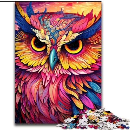 Rosa Eulen-Puzzle, 1000 Teile, für Erwachsene, Papp-Puzzle für Erwachsene, ideal für Familienspaß, Entspannung, 26x38cm Rosa Eulen-Puzzle, 1000 Teile, für Erwachsene, Papp-Puzzle für Erwachsene, ideal für Familienspaß, Entspannung, 26x38cm von LYXIANY